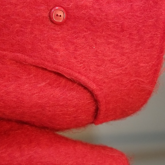 Vintage red Murray Brothers Scotland Wool Mohair double breasted jacket size  M - Picture 7 of 16